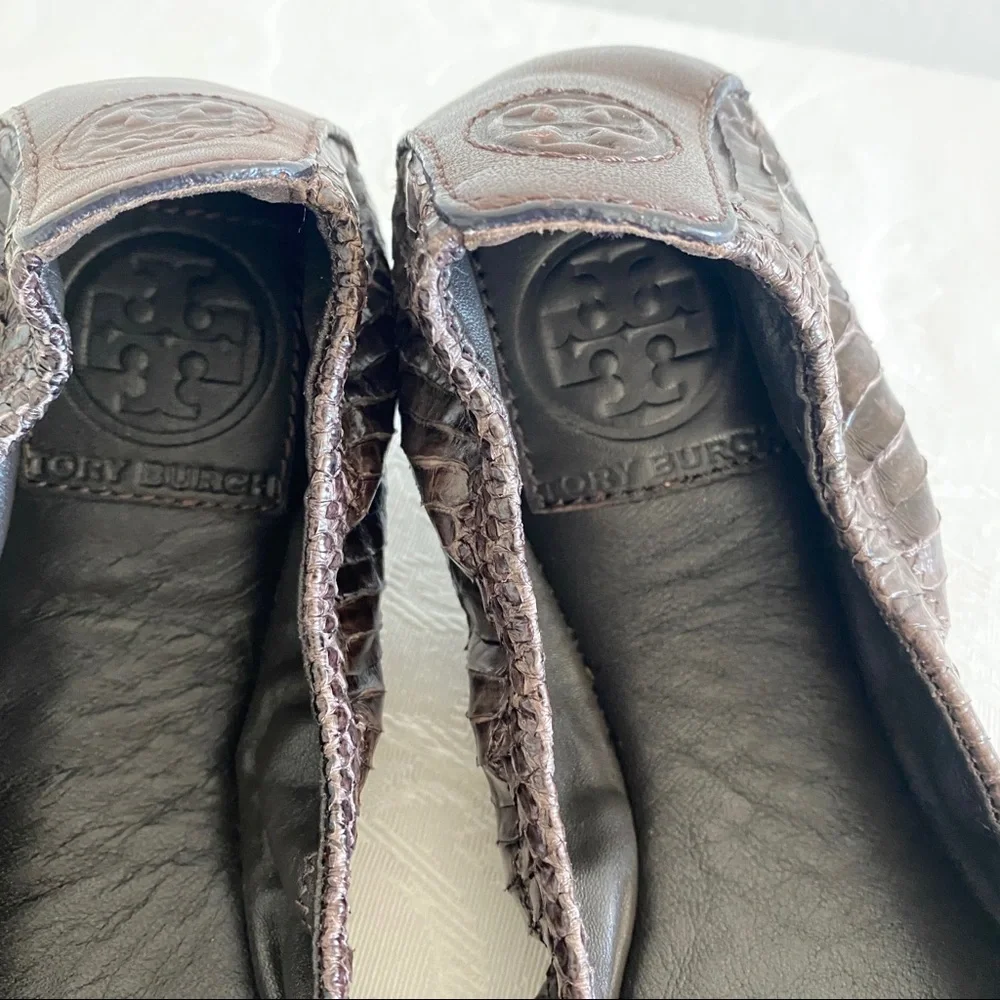 Tory Burch snake skin flats